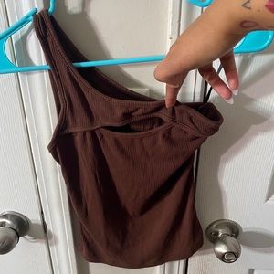 Shein One Shoulder Crop Top